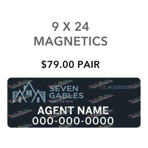 Seven Gables - Car Magnetic Sign | 9x24 (PAIR)