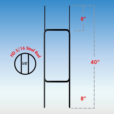 Stake - 40" Tall H Stake - Coroplast