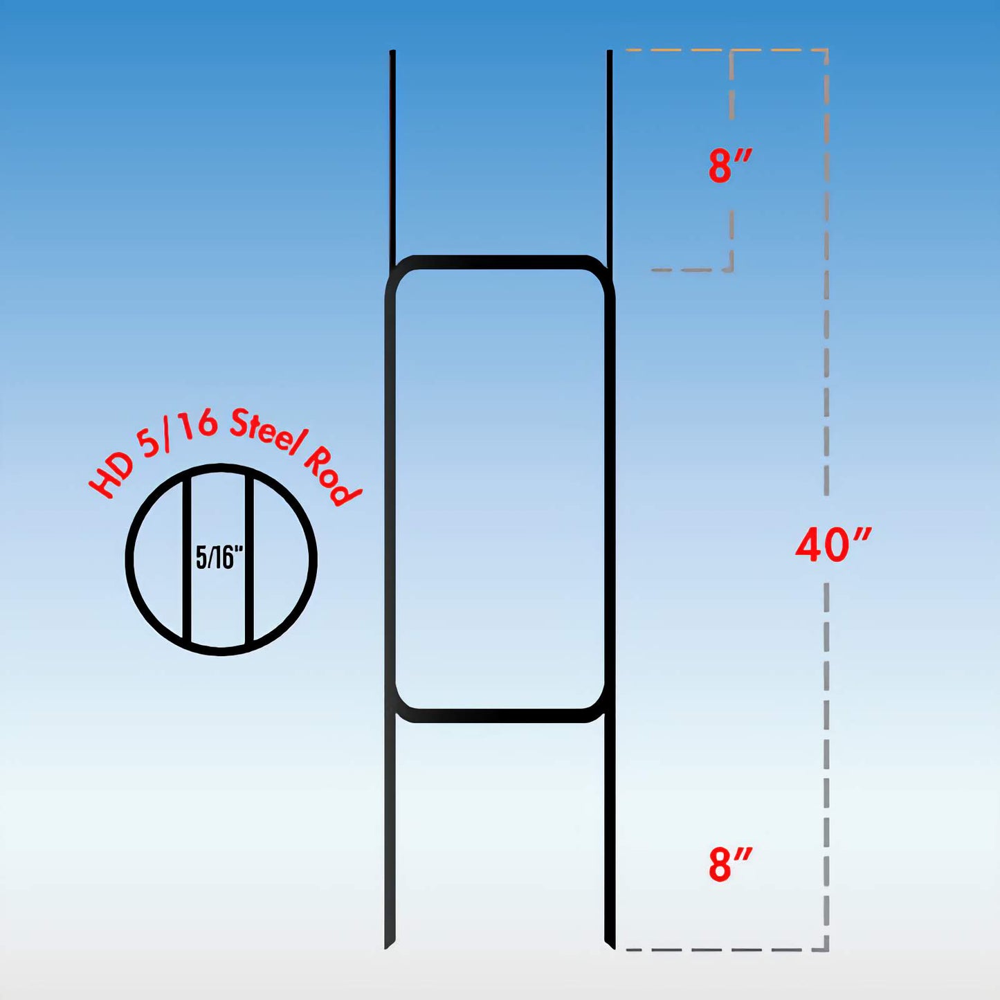 Stake - 40" Tall H Stake - Coroplast - R.E.S.S. - Real Estate Signs & Services