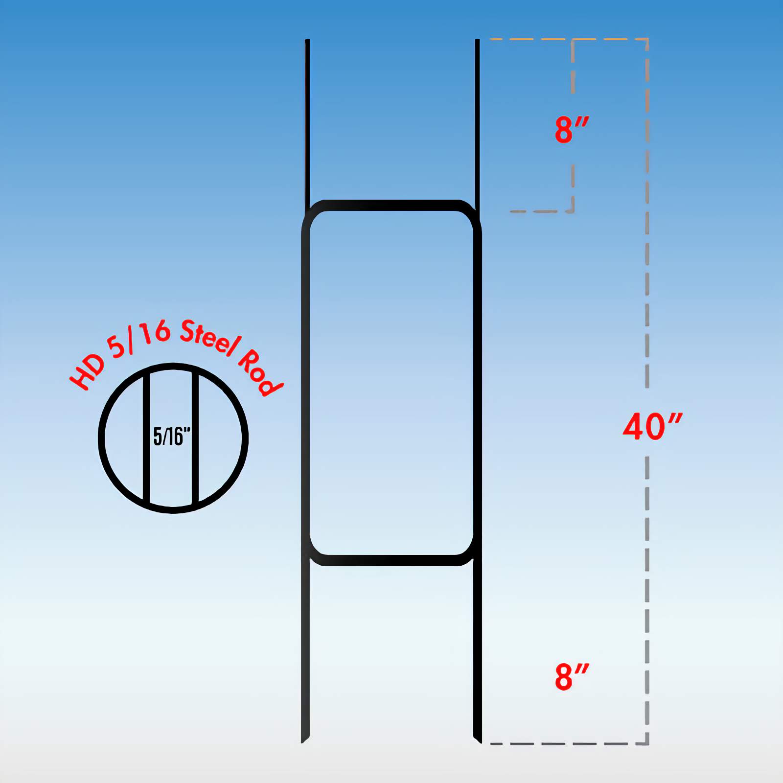Stake - 40" Tall H Stake - Coroplast