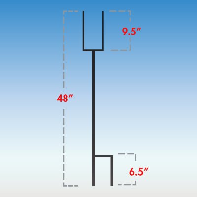 Stake - 48" El Diablo Stake - Coroplast
