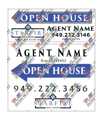 Starfire Open House Signs (Copy) - R.E.S.S. - Real Estate Signs & Services