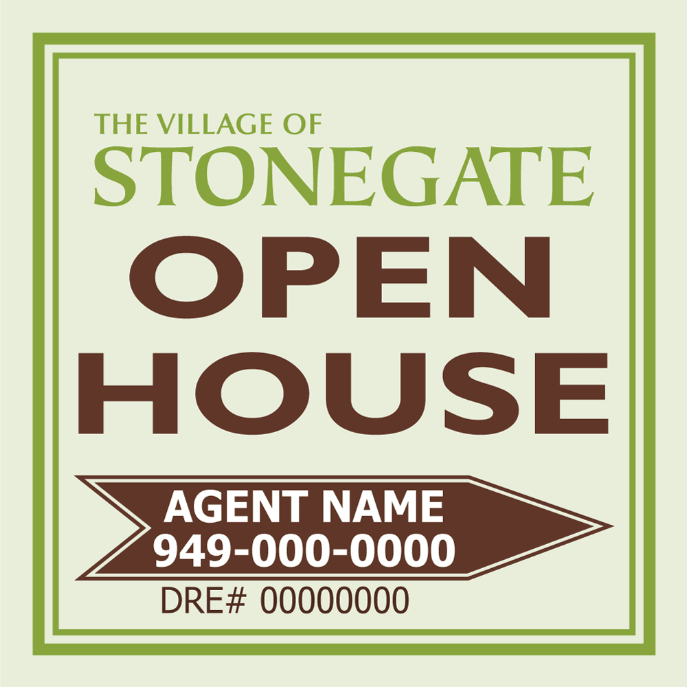 Stonegate - Open House Signs