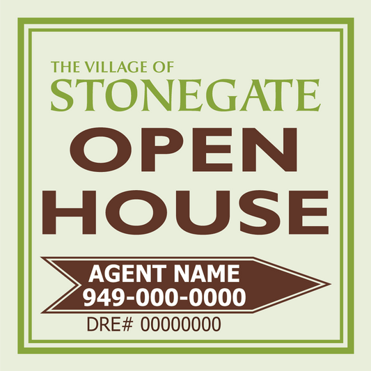 Stonegate - Open House Signs - R.E.S.S. - Real Estate Signs & Services