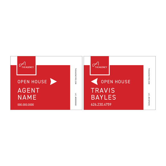 The Agency - Open House Sign | 24x18 - R.E.S.S. - Real Estate Signs & Services