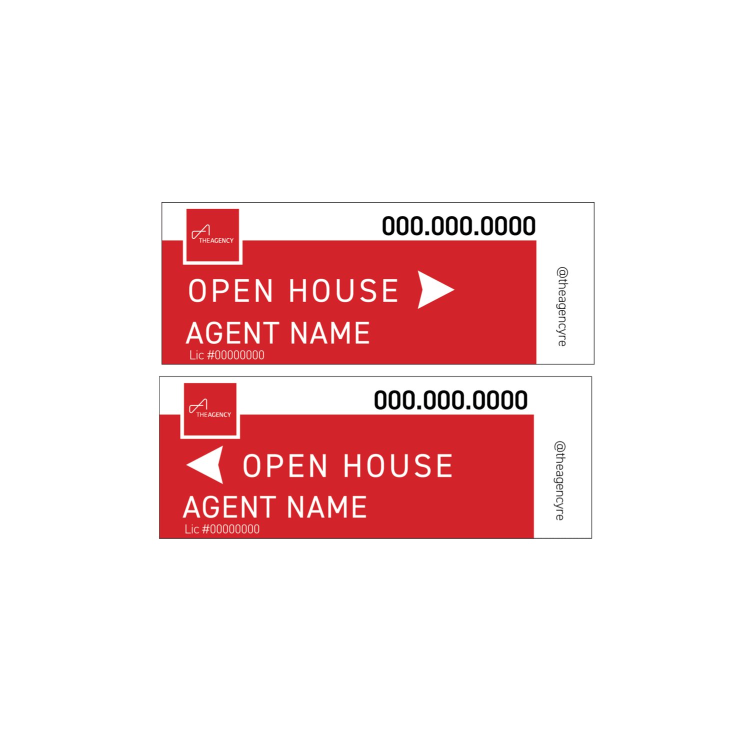 The Agency - Open House Sign | 24x9