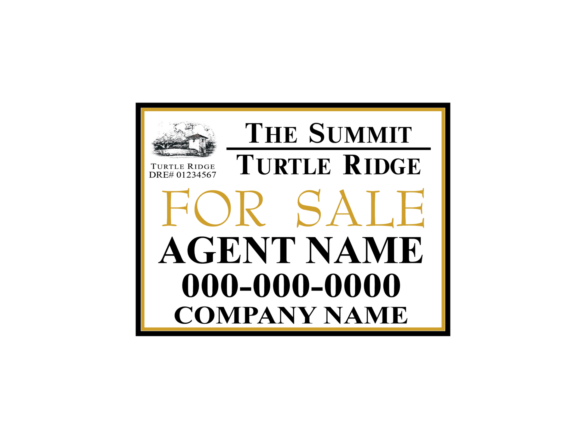 Turtle Ridge Summit - Listing Sign